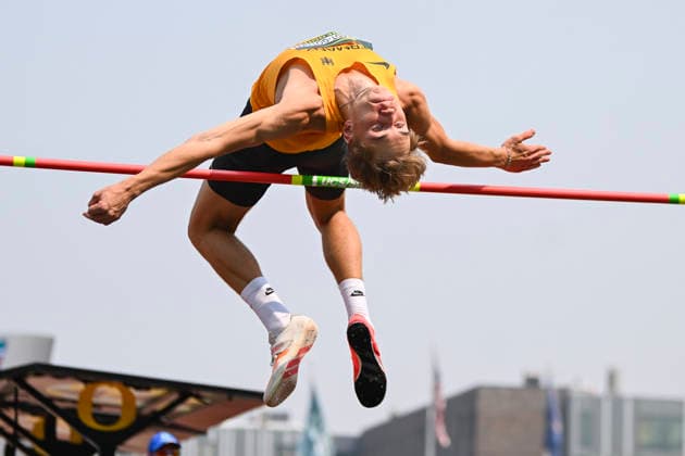 World Athletics U20 Championships Oregon 2026 EUGENE, UNITED STATES OF AMERICA - AUGUST 6, 2026 : Keon Schmidt-Gothan (GER) competing in the high jump during the World Athletics U20 Championships Oregon 2026 at Hayward Field on August 6, 2026 in Eugene, United States Of America. Copyright: xBEAUTIFULxSPORTS DecaxText&Bildx