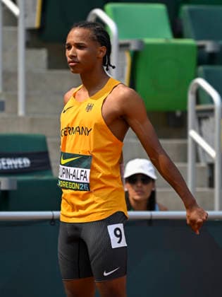 World Athletics U20 Championships Oregon 2026 EUGENE, UNITED STATES OF AMERICA - AUGUST 6, 2026 : Magnus Skupin-Alfa (GER) competing in the 400m hurdles during the World Athletics U20 Championships Oregon 2026 at Hayward Field on August 6, 2026 in Eugene, United States Of America. Copyright: xBEAUTIFULxSPORTS DecaxText&Bildx