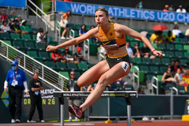 World Athletics U20 Championships Oregon 2026 EUGENE, UNITED STATES OF AMERICA - AUGUST 6, 2026 : Lynn Pöppelmann (GER) competing in the high jump during the World Athletics U20 Championships Oregon 2026 at Hayward Field on August 6, 2026 in Eugene, United States Of America. Copyright: xBEAUTIFULxSPORTS DecaxText&Bildx