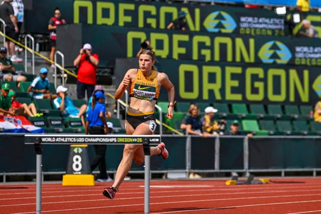 World Athletics U20 Championships Oregon 2026 EUGENE, UNITED STATES OF AMERICA - AUGUST 6, 2026 : Lynn Pöppelmann (GER) competing in the high jump during the World Athletics U20 Championships Oregon 2026 at Hayward Field on August 6, 2026 in Eugene, United States Of America. Copyright: xBEAUTIFULxSPORTS DecaxText&Bildx