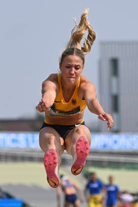 World Athletics U20 Championships Oregon 2026 EUGENE, UNITED STATES OF AMERICA - AUGUST 6, 2026 : Maria Schnemilich (GER) competing in the long jump of the heptathlon during the World Athletics U20 Championships Oregon 2026 at Hayward Field on August 6, 2026 in Eugene, United States Of America. Copyright: xBEAUTIFULxSPORTS DecaxText&Bildx