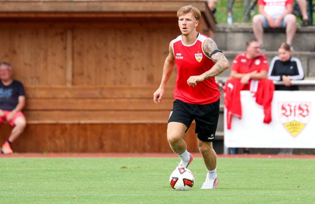 07.08.2026, Deutschland, Grassau, Fußball Bundesliga, Saison 2026 2027, Trainingslager VfB Stuttgart, Finn Jeltsch
