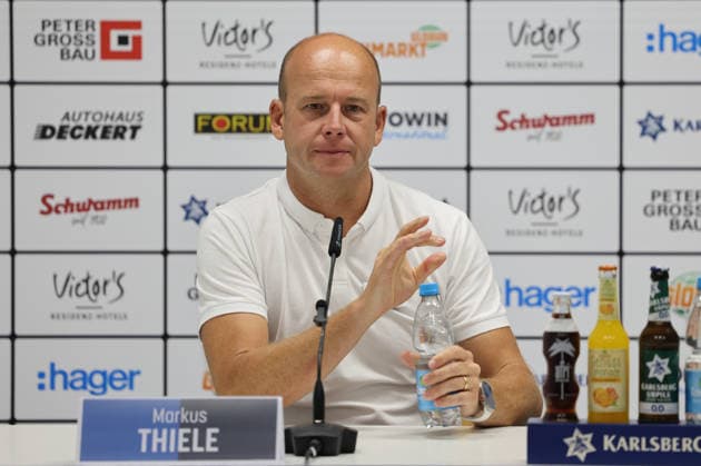 07.08.2026, Fussball, Herren, 3. Liga, Saison 2026 2027, Pressekonferenz vor dem 1. Spieltag, 1. FC Saarbrücken, Sportvorstand Markus Thiele (1. FC Saarbrücken) Saarbrücken Ludwigsparkstadion Saarland Deutschland (DEU) Copyright: xSebastianxBachx