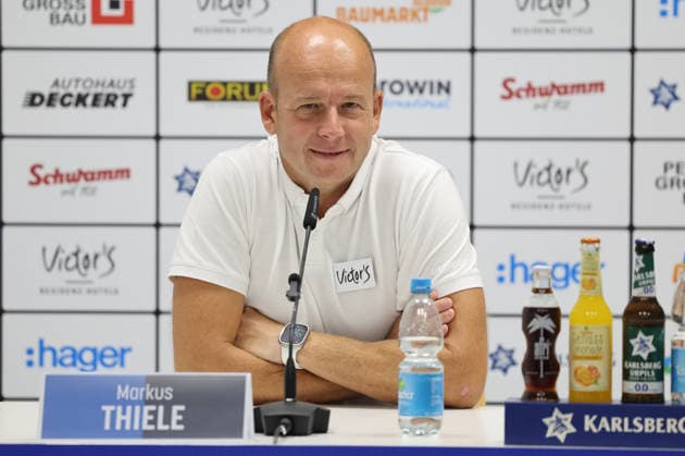 07.08.2026, Fussball, Herren, 3. Liga, Saison 2026 2027, Pressekonferenz vor dem 1. Spieltag, 1. FC Saarbrücken, Sportvorstand Markus Thiele (1. FC Saarbrücken) Saarbrücken Ludwigsparkstadion Saarland Deutschland (DEU) Copyright: xSebastianxBachx