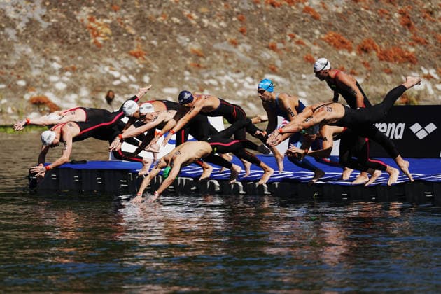 Men s 3km Knockout Sprint at the European Aquatics Championships Paris 2026, Paris, August 07, 2026 .  Copyright: xGianxMattiaxD Alberto LaPressex