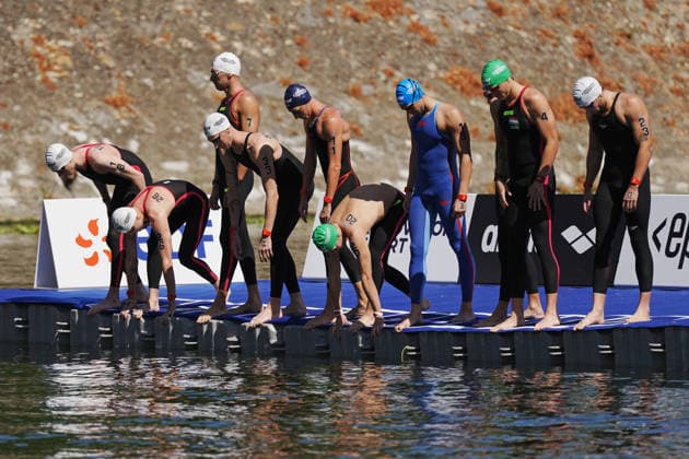 Men s 3km Knockout Sprint at the European Aquatics Championships Paris 2026, Paris, August 07, 2026 .  Copyright: xGianxMattiaxD Alberto LaPressex