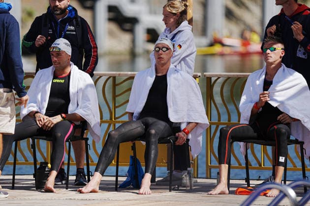 Men s 3km Knockout Sprint, Florian Wellbrock from Germany at the European Aquatics Championships Paris 2026, Paris, August 07, 2026 .  Copyright: xGianxMattiaxD Alberto LaPressex