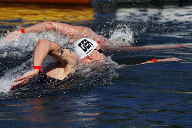 Men s 3km Knockout Sprint, Florian Wellbrock from Germany at the European Aquatics Championships Paris 2026, Paris, August 07, 2026 .  Copyright: xGianxMattiaxD Alberto LaPressex