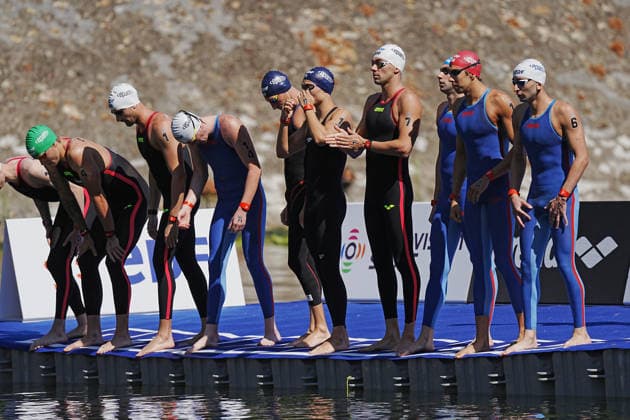 Men s 3km Knockout Sprint at the European Aquatics Championships Paris 2026, Paris, August 07, 2026 .  Copyright: xGianxMattiaxD Alberto LaPressex
