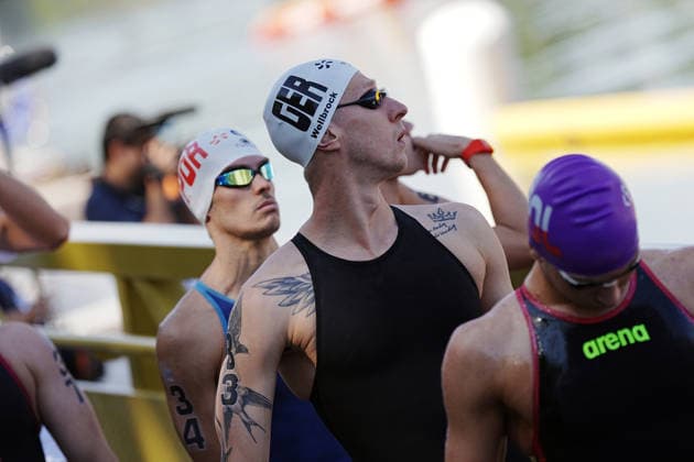 Men s 3km Knockout Sprint, Florian Wellbrock from Germany at the European Aquatics Championships Paris 2026, Paris, August 07, 2026 .  Copyright: xGianxMattiaxD Alberto LaPressex