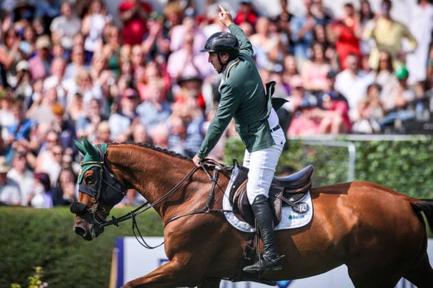 2026 Dublin Horse Show, Laya Arena, Dublin 7 8 2026 Jordan Coyle celebrates Jordan Coyle celebrates 7 8 2026  Copyright: xx DC73986 copy