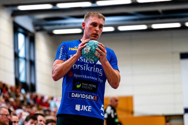 07.08.2026, xdobgx, Handball Heide-Cup 2026, TSV Hannover-Burgdorf - Mors Thy Handball v.l. Mads-Peter Lonborg (Mors-Thy Handbold, 5) Portrait, Portraet, Einzelbild