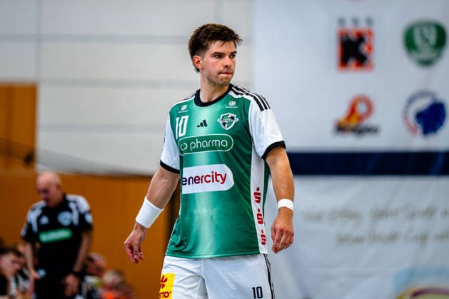 07.08.2026, xdobgx, Handball Heide-Cup 2026, TSV Hannover-Burgdorf - Mors Thy Handball v.l. Renars UÅ¡Äins (TSV Hannover-Burgdorf, 10) Portrait, Portraet, Einzelbild