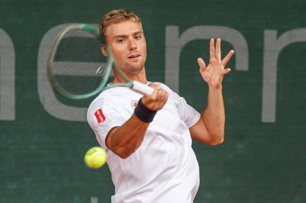 Niklas Laux (TC Grün Weiss Nikolassee), 2. Bundesliga Herren: LTTC Rot Weiß Berlin vs. TC Grün Weiss Nikolassee. Berlin, 7.08.2026 im Steffi -Graf-Stadion beim LTTC Rot Weiß Berlin. 2. Bundesliga Herren: LTTC Rot Weiß Berlin vs. TC Grün Weiss Nikolassee