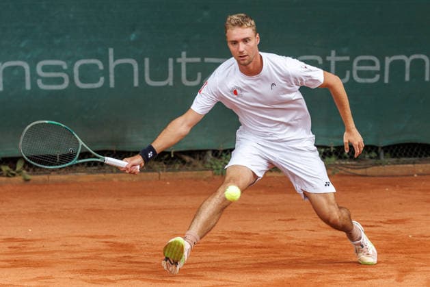 Oleksii Krutykh (LTTC Rot Weiß Berlin), 2. Bundesliga Herren: LTTC Rot Weiß Berlin vs. TC Grün Weiss Nikolassee. Berlin, 7.08.2026 im Steffi -Graf-Stadion beim LTTC Rot Weiß Berlin. 2. Bundesliga Herren: LTTC Rot Weiß Berlin vs. TC Grün Weiss Nikolassee