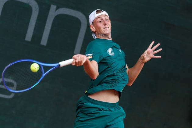 Niklas Laux (TC Grün Weiss Nikolassee), 2. Bundesliga Herren: LTTC Rot Weiß Berlin vs. TC Grün Weiss Nikolassee. Berlin, 7.08.2026 im Steffi -Graf-Stadion beim LTTC Rot Weiß Berlin. 2. Bundesliga Herren: LTTC Rot Weiß Berlin vs. TC Grün Weiss Nikolassee