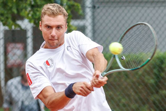 Oleksii Krutykh (LTTC Rot Weiß Berlin), 2. Bundesliga Herren: LTTC Rot Weiß Berlin vs. TC Grün Weiss Nikolassee. Berlin, 7.08.2026 im Steffi -Graf-Stadion beim LTTC Rot Weiß Berlin. 2. Bundesliga Herren: LTTC Rot Weiß Berlin vs. TC Grün Weiss Nikolassee