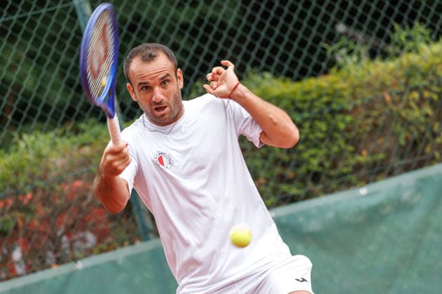 Philipp Pavlenko (TC Grün Weiss Nikolassee), 2. Bundesliga Herren: LTTC Rot Weiß Berlin vs. TC Grün Weiss Nikolassee. Berlin, 7.08.2026 im Steffi -Graf-Stadion beim LTTC Rot Weiß Berlin. 2. Bundesliga Herren: LTTC Rot Weiß Berlin vs. TC Grün Weiss Nikolassee