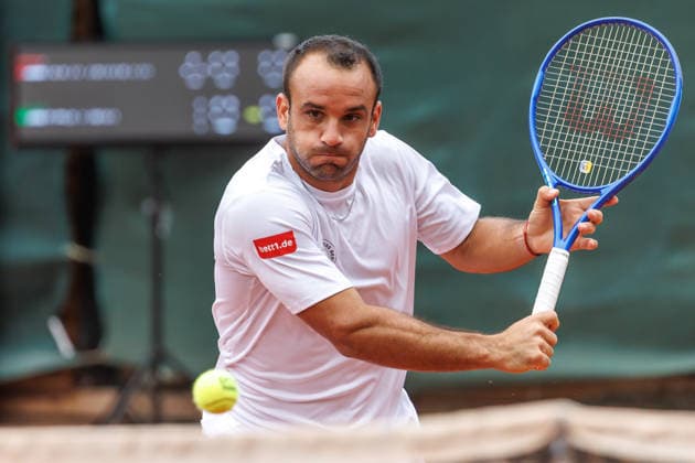 Philipp Pavlenko (TC Grün Weiss Nikolassee), 2. Bundesliga Herren: LTTC Rot Weiß Berlin vs. TC Grün Weiss Nikolassee. Berlin, 7.08.2026 im Steffi -Graf-Stadion beim LTTC Rot Weiß Berlin. 2. Bundesliga Herren: LTTC Rot Weiß Berlin vs. TC Grün Weiss Nikolassee