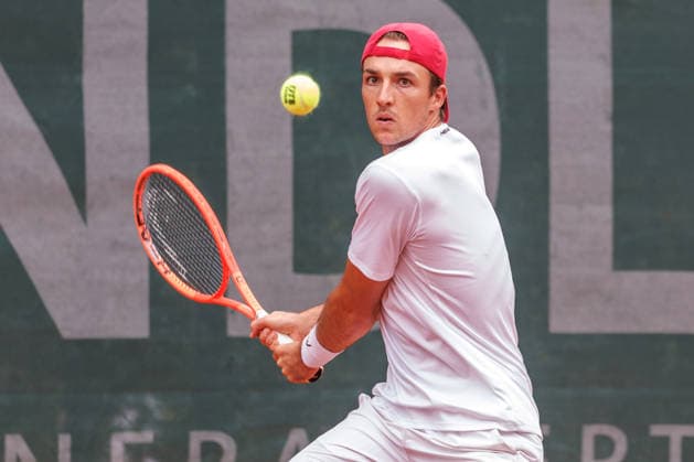 Nino Ehrenschneider ( LTTC Rot Weiß Berlin), 2. Bundesliga Herren: LTTC Rot Weiß Berlin vs. TC Grün Weiss Nikolassee. Berlin, 7.08.2026 im Steffi -Graf-Stadion beim LTTC Rot Weiß Berlin. 2. Bundesliga Herren: LTTC Rot Weiß Berlin vs. TC Grün Weiss Nikolassee