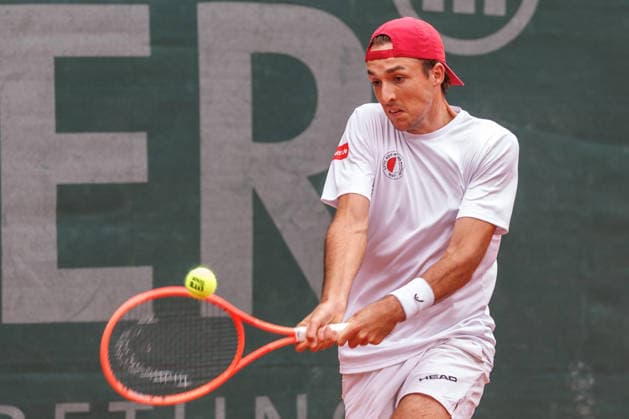 Nino Ehrenschneider ( LTTC Rot Weiß Berlin), 2. Bundesliga Herren: LTTC Rot Weiß Berlin vs. TC Grün Weiss Nikolassee. Berlin, 7.08.2026 im Steffi -Graf-Stadion beim LTTC Rot Weiß Berlin. 2. Bundesliga Herren: LTTC Rot Weiß Berlin vs. TC Grün Weiss Nikolassee
