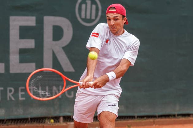 Nino Ehrenschneider ( LTTC Rot Weiß Berlin), 2. Bundesliga Herren: LTTC Rot Weiß Berlin vs. TC Grün Weiss Nikolassee. Berlin, 7.08.2026 im Steffi -Graf-Stadion beim LTTC Rot Weiß Berlin. 2. Bundesliga Herren: LTTC Rot Weiß Berlin vs. TC Grün Weiss Nikolassee