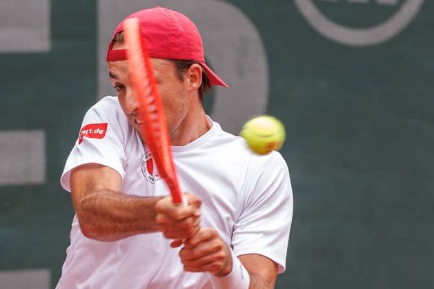 Nino Ehrenschneider ( LTTC Rot Weiß Berlin), 2. Bundesliga Herren: LTTC Rot Weiß Berlin vs. TC Grün Weiss Nikolassee. Berlin, 7.08.2026 im Steffi -Graf-Stadion beim LTTC Rot Weiß Berlin. 2. Bundesliga Herren: LTTC Rot Weiß Berlin vs. TC Grün Weiss Nikolassee