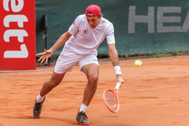 Nino Ehrenschneider ( LTTC Rot Weiß Berlin), 2. Bundesliga Herren: LTTC Rot Weiß Berlin vs. TC Grün Weiss Nikolassee. Berlin, 7.08.2026 im Steffi -Graf-Stadion beim LTTC Rot Weiß Berlin. 2. Bundesliga Herren: LTTC Rot Weiß Berlin vs. TC Grün Weiss Nikolassee