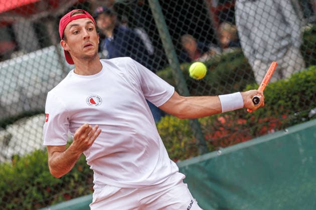 Nino Ehrenschneider ( LTTC Rot Weiß Berlin), 2. Bundesliga Herren: LTTC Rot Weiß Berlin vs. TC Grün Weiss Nikolassee. Berlin, 7.08.2026 im Steffi -Graf-Stadion beim LTTC Rot Weiß Berlin. 2. Bundesliga Herren: LTTC Rot Weiß Berlin vs. TC Grün Weiss Nikolassee