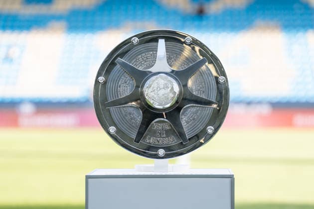 07.08.2026, GER Deutschland, Fussball, Saison 2026 2027, 2. Bundesliga, 1. Spieltag: VfL Bochum vs Hertha BSC Berlin Meisterschale der 2. Bundesliga Bochum Vonovia Ruhrstadion Nordrhein Westfalen Deutschland Copyright: xnordphotoxGmbHx xSchulzex