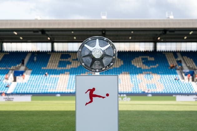 07.08.2026, GER Deutschland, Fussball, Saison 2026 2027, 2. Bundesliga, 1. Spieltag: VfL Bochum vs Hertha BSC Berlin Meisterschale der 2. Bundesliga Bochum Vonovia Ruhrstadion Nordrhein Westfalen Deutschland Copyright: xnordphotoxGmbHx xSchulzex