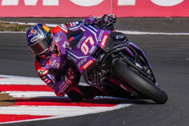 Toprak RazgatlÄ±oglu (Turkey) of the Prima Pramac Yamaha MotoGP ( 7) during Practice at Round 12 of the 2026 Qatar Airways Grand Prix of Great Britain at Silverstone Circuit, Towcester, England on the 7 August 2026.  Copyright: xDavidxHornx PMI-7310-0083