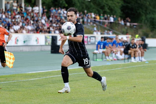 Furkan Kircicek (19, TSV Landsberg) beim Spiel zwischen TSV Landsberg v FV Illertissen 1921, Fussball, Herren, Regionalliga Bayern, 2026 2027, 3.Spieltag am 07.08.2026 in Landsberg am Lech, Sportpark. Bayern Deutschland