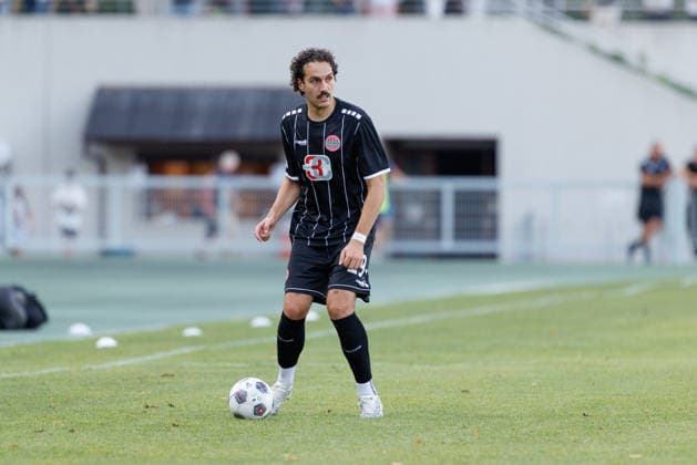 David Bauer (29, TSV Landsberg) beim Spiel zwischen TSV Landsberg v FV Illertissen 1921, Fussball, Herren, Regionalliga Bayern, 2026 2027, 3.Spieltag am 07.08.2026 in Landsberg am Lech, Sportpark. Bayern Deutschland