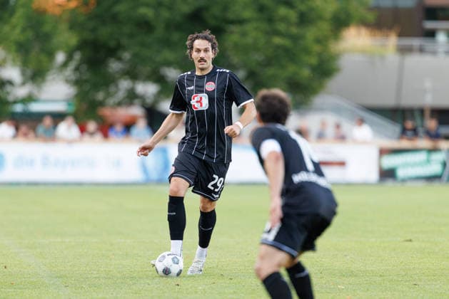David Bauer (29, TSV Landsberg) beim Spiel zwischen TSV Landsberg v FV Illertissen 1921, Fussball, Herren, Regionalliga Bayern, 2026 2027, 3.Spieltag am 07.08.2026 in Landsberg am Lech, Sportpark. Bayern Deutschland