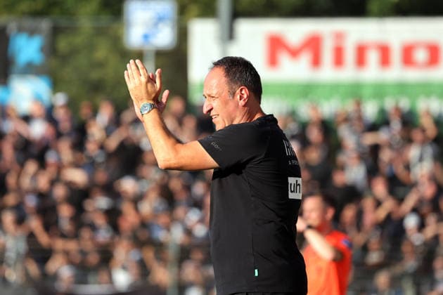 07.08.26 Stuttgarter Kickers - SSV Ulm 1846 Deutschland, Stuttgart, 07.08.2026, Fussball, Regionalliga Südwest, Saison 2026 2027, Stuttgarter Kickers- SSV Ulm 1846: Holger Bachthaler (Trainer Stuttgarter Kickers).