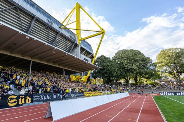Regionalliga West: Borussia Dortmund II - 1.FC Köln II, 07.08.2026 Fans von Borussia Dortmund U23 Regionalliga West: Borussia Dortmund II - 1.FC Köln II, Rote Erde, Dortmund; 07.08.2026 DFB regulations prohibit any use of photographs as image sequences and or quasi video. Copyright: xBEAUTIFULxSPORTS Buriakovx