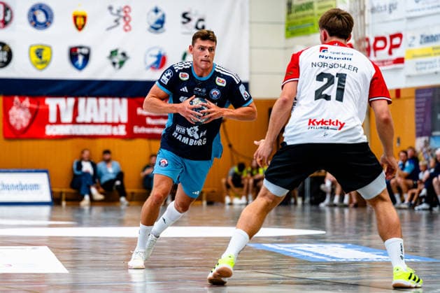 07.08.2026, xdobgx, Handball Heide-Cup 2026, HSV Hamburg - HOJ Elite v.l. Nicolaj Jorgensen (Handball Verein Hamburg, 11) am Ball, plays the ball Schneverdingen