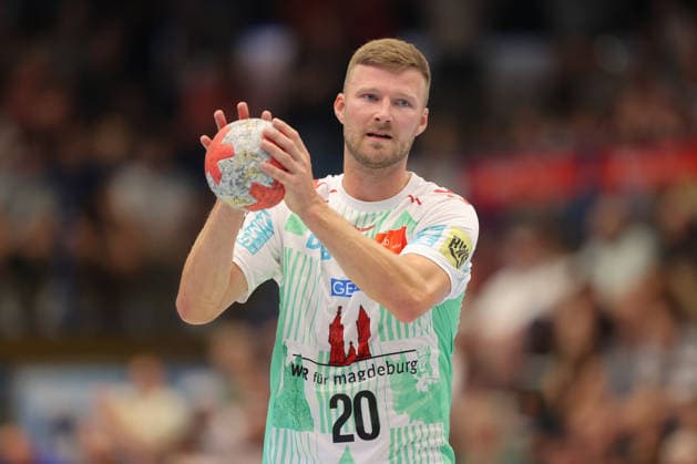 07.08.2026, xtgx, Handball Turnier, EHV Aue - SC Magdeburg emspor, v.l. Philipp Weber (Magdeburg, 20) Lößnitz