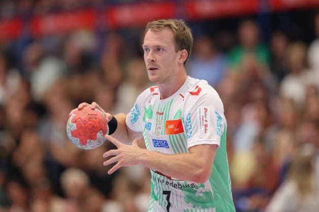 07.08.2026, xtgx, Handball Turnier, EHV Aue - SC Magdeburg emspor, v.l. Felix Claar (Magdeburg, 7) Lößnitz