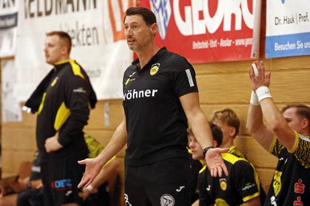 07.08.2026, xovx, Handball Lindencup, TV Hüttenberg - HSC 2000 Coburg Trainer Anel Mahmutefendic(HSC Coburg) Linden Stadthalle Hessen Deutschland (DE)