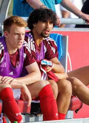 07.08.2026 - Fussball - Saison 2026 2027 - Regionalliga Bayern - 03. Spieltag: 1. FC Nürnberg FCN II ( Club ) - TSV Buchbach - DaMa - xdaxmax - Ayoub Chaikhoun (29, 1. FC Nürnberg FCN II ) auf Ersatzbank