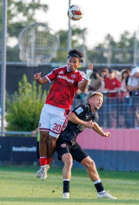 07.08.2026 - Fussball - Saison 2026 2027 - Regionalliga Bayern - 03. Spieltag: 1. FC Nürnberg FCN II ( Club ) - TSV Buchbach - DaMa - xdaxmax - Kirubel Taye (30, 1. FC Nürnberg FCN II ) Tobias Sztaf (28, TSV Buchbach )