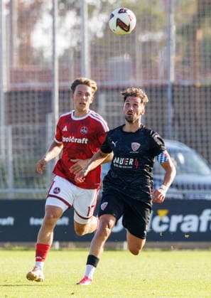 07.08.2026 - Fussball - Saison 2026 2027 - Regionalliga Bayern - 03. Spieltag: 1. FC Nürnberg FCN II ( Club ) - TSV Buchbach - DaMa - xdaxmax - Moritz Wiezorrek (17, 1. FC Nürnberg FCN II ) Samed Bahar (8, TSV Buchbach )
