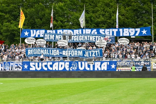 Fanblock VfB Oldenburg VfB Oldenburg vs. SV Drochtersen Assel, Fussball, Regionalliga Nord, 2. Spieltag, Saison 2026 2027, 07.08.2026, VfB Oldenburg vs. SV Drochtersen Assel, Fussball, Regionalliga Nord, 2. Spieltag, Saison 2026 2027, 07.08.2026 Oldenburg Copyright: xEibner-Pressefoto RobertxGertzenx EP_RGN