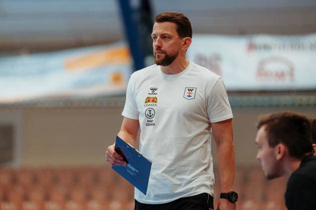 Testspielt: Dessau-Roßlauer HV 06 - PGE Wybrzeze Gdansk Patryk Rombel (PGE Wybrzeze Gdansk, Trainer) am 07.08.2026 in der Anhalt-Arena, Dessau-Roßlau (Sachsen-Anhalt) Dessau-Roßlau Anhalt-Arena Sachsen-Anhalt Deutschland
