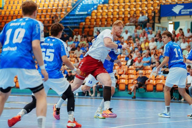 Testspielt: Dessau-Roßlauer HV 06 - PGE Wybrzeze Gdansk Tomasz Gebala (PGE Wybrzeze Gdansk, 48) beim Durchbruch am 07.08.2026 in der Anhalt-Arena, Dessau-Roßlau (Sachsen-Anhalt) Dessau-Roßlau Anhalt-Arena Sachsen-Anhalt Deutschland