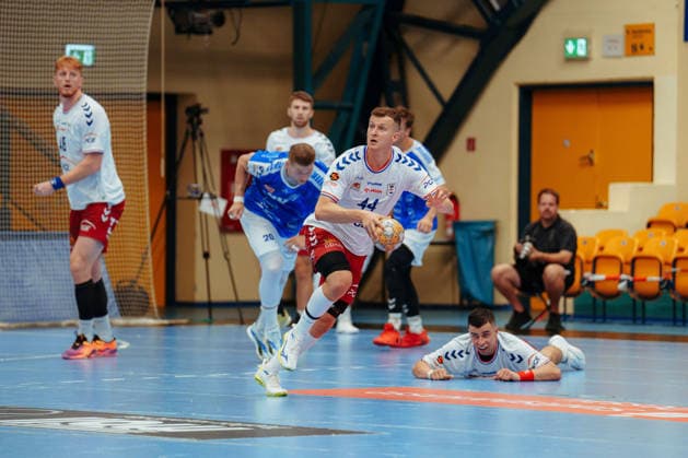 Testspielt: Dessau-Roßlauer HV 06 - PGE Wybrzeze Gdansk Mikolaj Czaplinski (PGE Wybrzeze Gdansk, 44) im Tempogegenstoß am 07.08.2026 in der Anhalt-Arena, Dessau-Roßlau (Sachsen-Anhalt) Dessau-Roßlau Anhalt-Arena Sachsen-Anhalt Deutschland