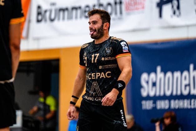 07.08.2026, xdobgx, Handball Heide-Cup 2026, VFL Gummersbach - Provence Aix v.l. Antoine Tissot (PAUC Handball, 17) Portrait, Portraet, Einzelbild Schneverdingen