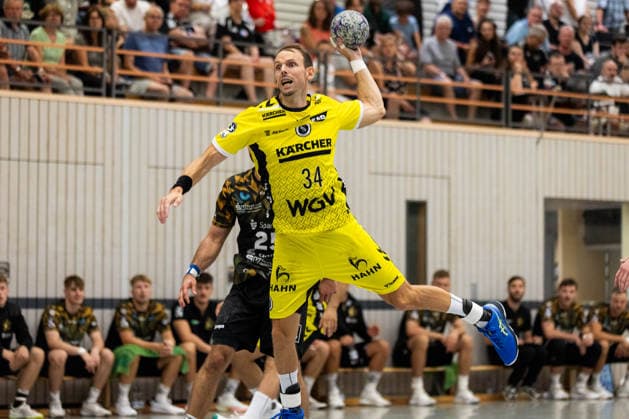 Kai HAEFNER (TVB Stuttgart, 34) erzielt ein Tor, Aktion, Torwurf GER, TVB Stuttgart vs. HC Elbflorenz 2006, Handball, Vorbereitung, Turnier, S-Cup Altensteig, Viertelfinale, Spielzeit 2026 2027, 07.08.2026, GER, TVB Stuttgart vs. HC Elbflorenz 2006, Handball, Vorbereitung, Turnier, S-Cup Altensteig, Viertelfinale, Spielzeit 2026 2027, 07.08.2026, Altensteig Copyright: xEibnerxPressefoto OliverxSchmidtx EP_OST